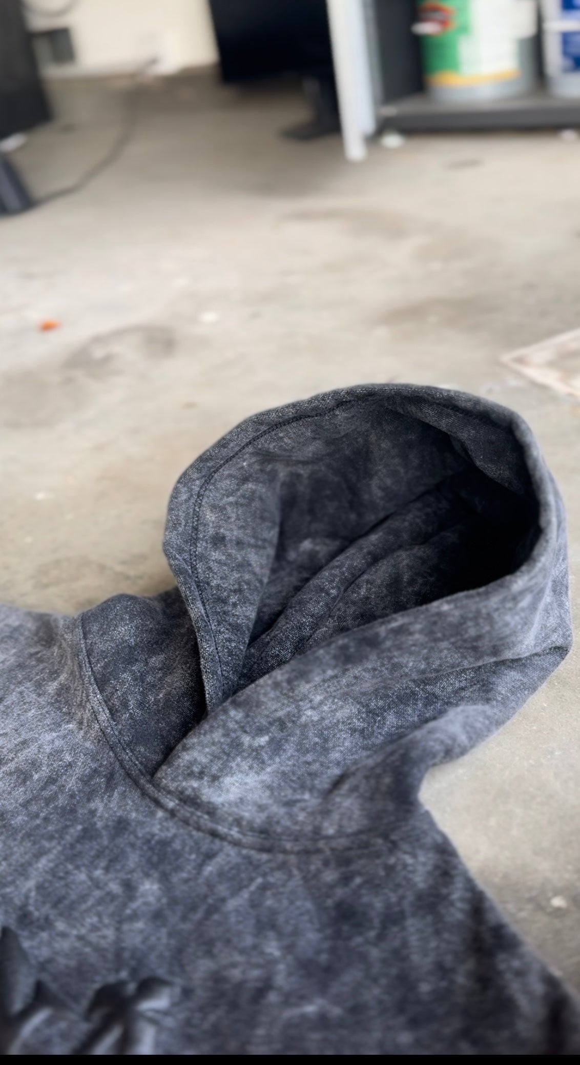 SA1NTX GREY ACID WASH HOODIE ( ORIGINAL)