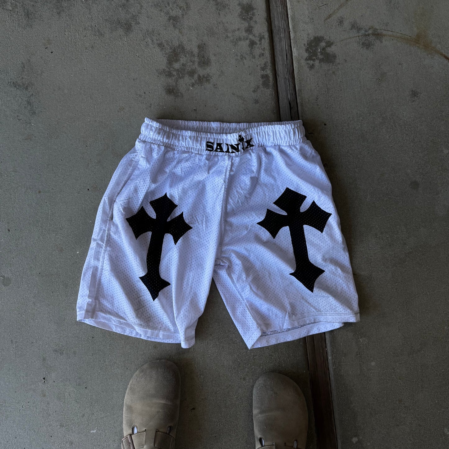 SA1NTX Mesh Cross Shorts