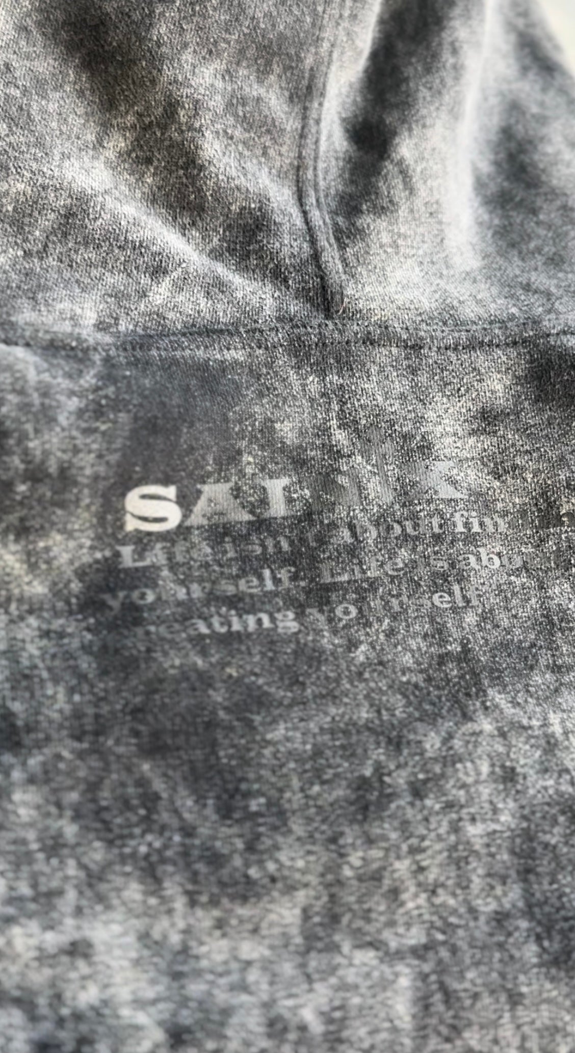 SA1NTX GREY ACID WASH HOODIE ( ORIGINAL)