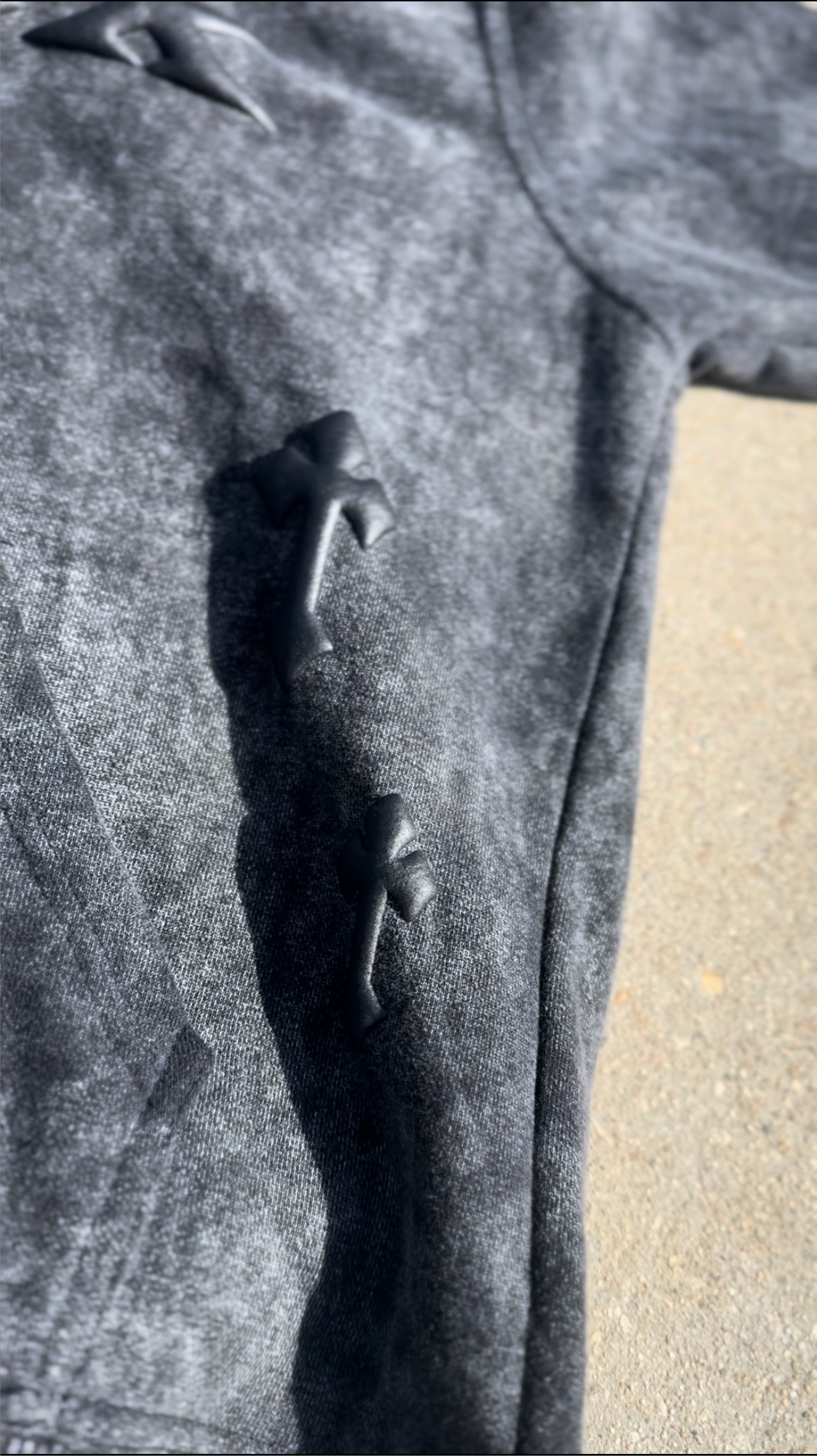 SA1NTX GREY ACID WASH HOODIE ( ORIGINAL)