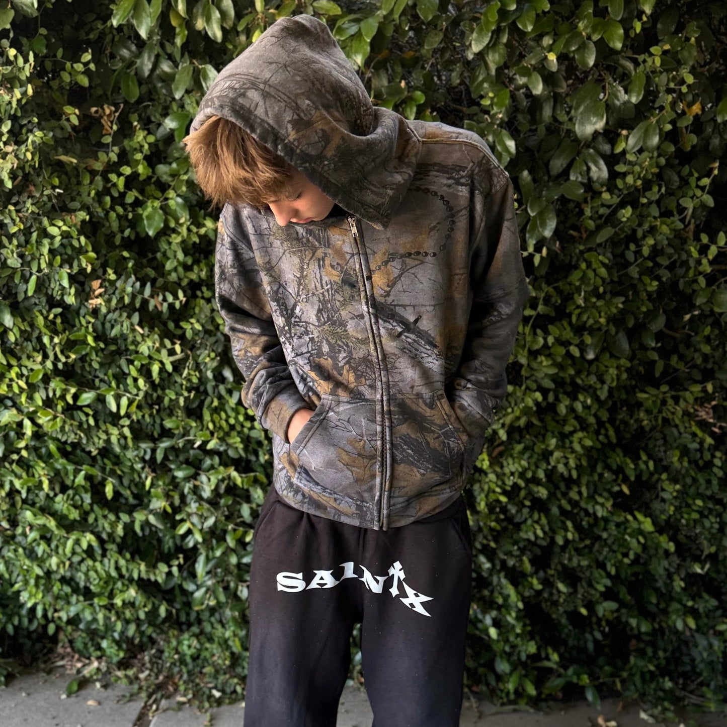 Camo SA1NTX Zip up hoodie
